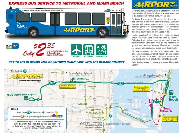 Miami-Beach-Airport-Express-Map